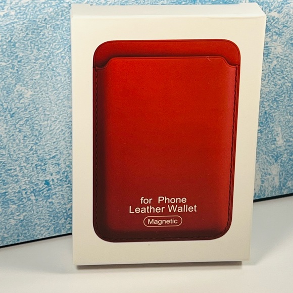 MagSafe Leather Wallet for Apple iPhone - (Rose Pink / Double Wide) - Picture 3 of 4